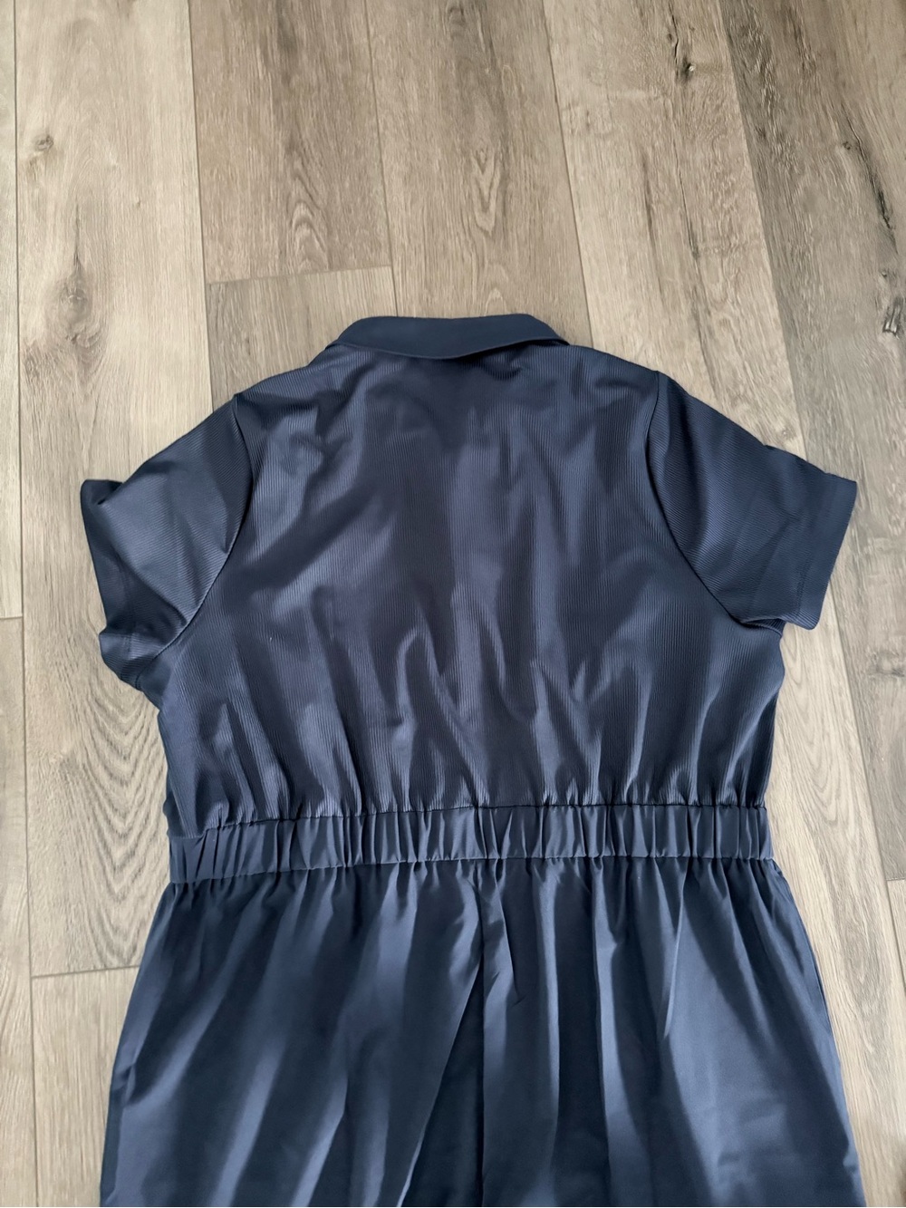 Active Zone Jumpsuit. Navy Size 1x - back has elastic waist - Picture 7 of 15